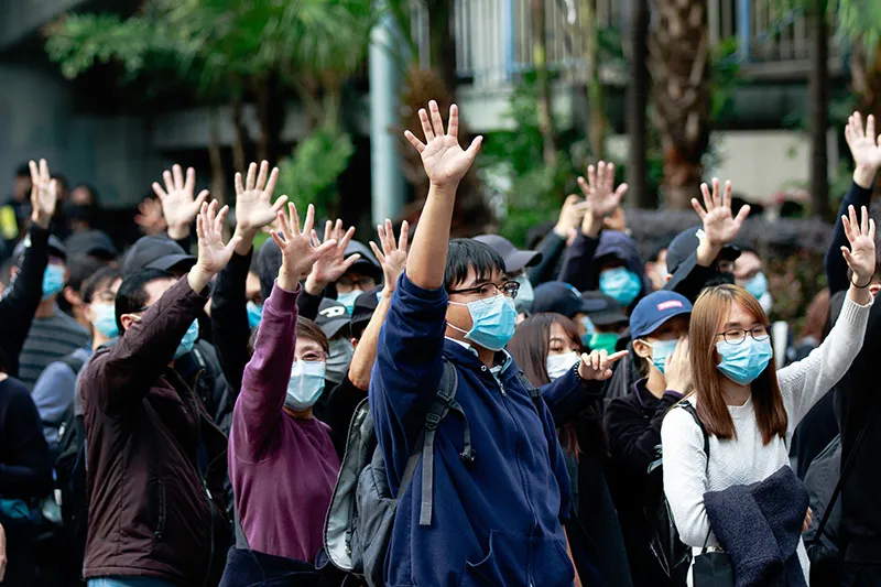 Protests in Hong Kong, China - 19 Jan 2020