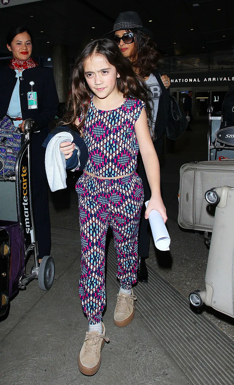 Salma Hayek at LAX International airport, Los Angeles, America - 24 Mar 2016