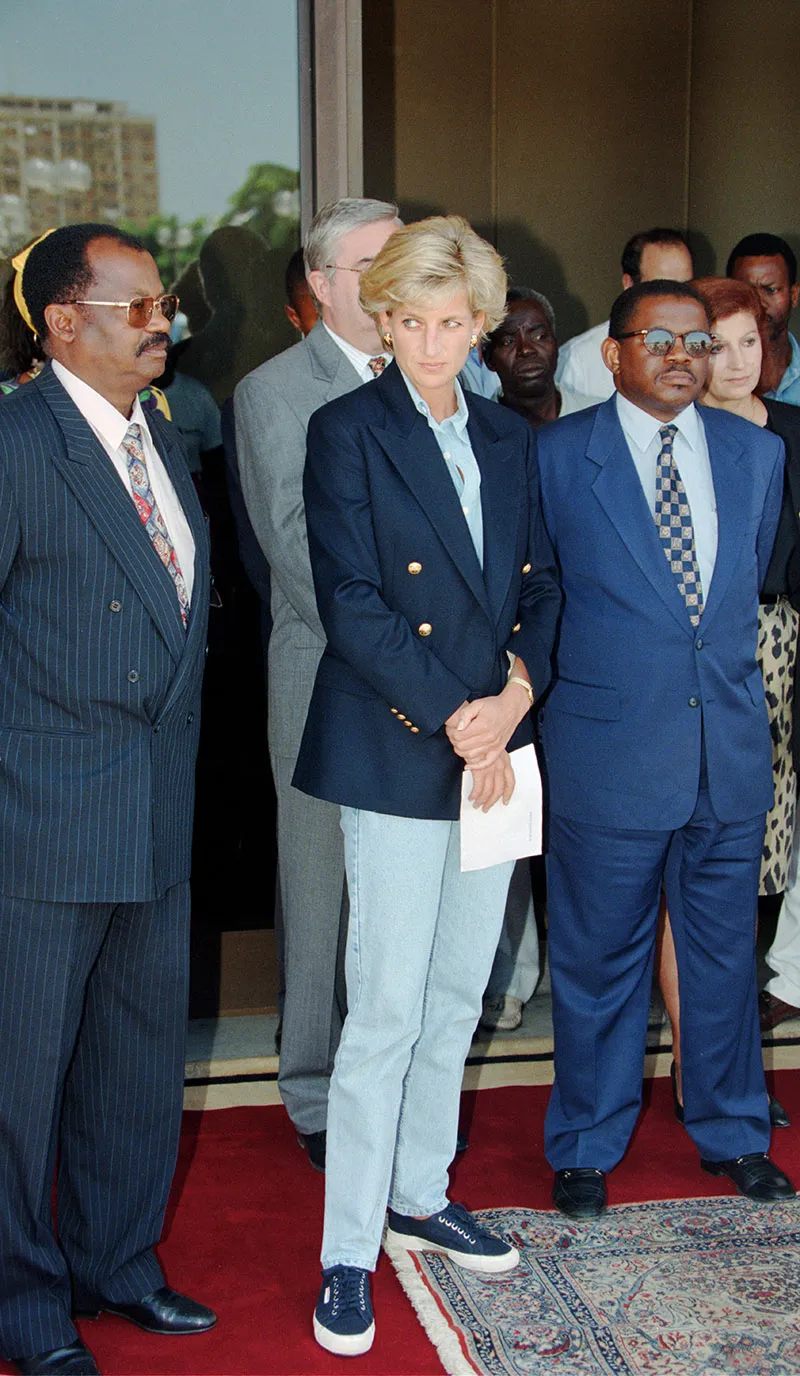 Princess Diana's visit to Angola - 1997