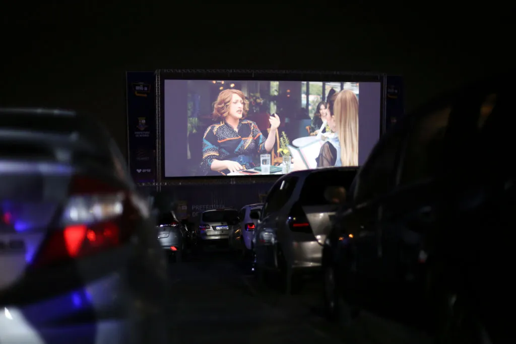 Cine Drive-In Opening at Espaço Niemeyer in Niteroi Amidst the Coronavirus (COVID - 19) Pandemic