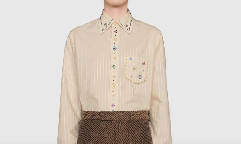 Gucci pinstripe cotton shirt.