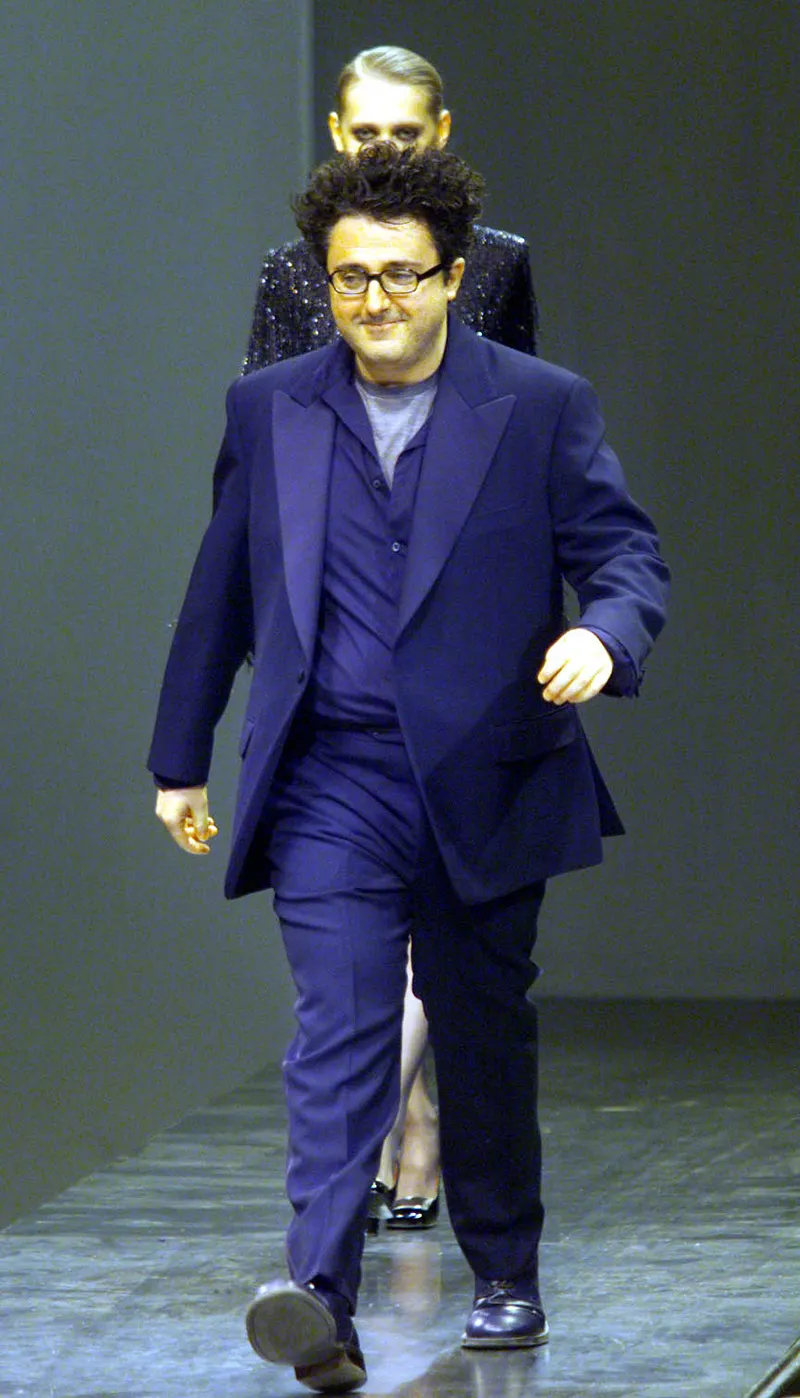 Paris Fashion Week - Israeli Designer Alber Elbaz On The Catwalk After His Ysl (yves Saintlaurent) Show