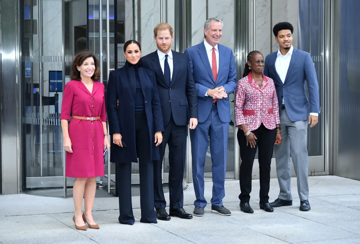 The Duke And Duchess Of Sussex Visit One World Observatory With NYC Mayor Bill De Blasio