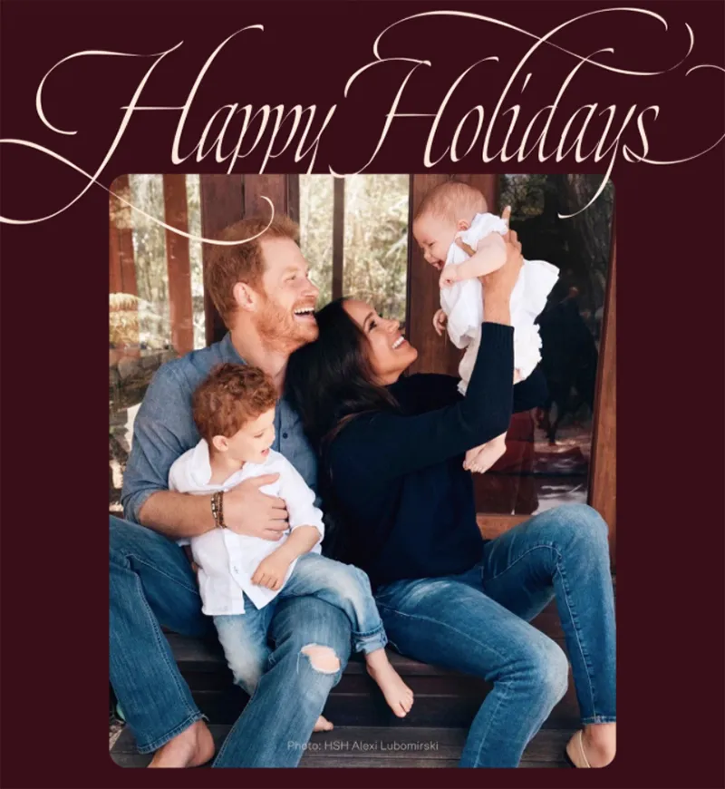 sussex harry meghan tarjeta navidad lilibet diana foto