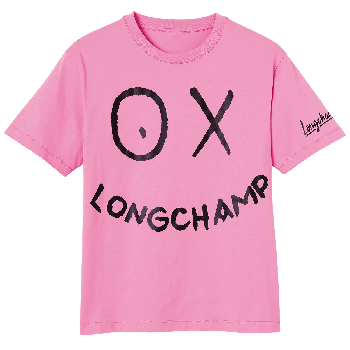 Las t-shirts de la colaboración unicamente están disponibles en rosa y blanco.