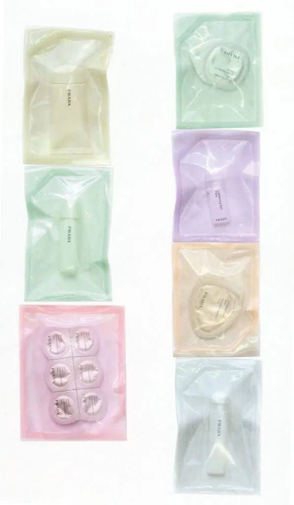 prada skincare packaging