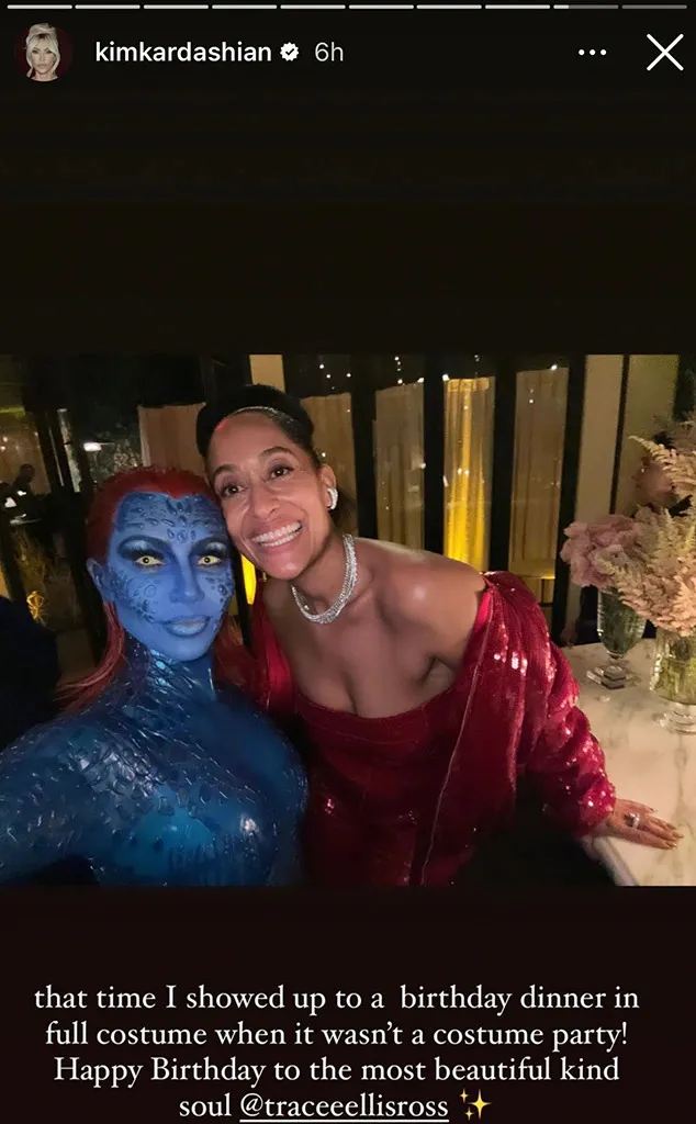 Kim Kardashian se equivoca y se disfraza para la fiesta de Tracee Ellis Ross que no era de disfraces.