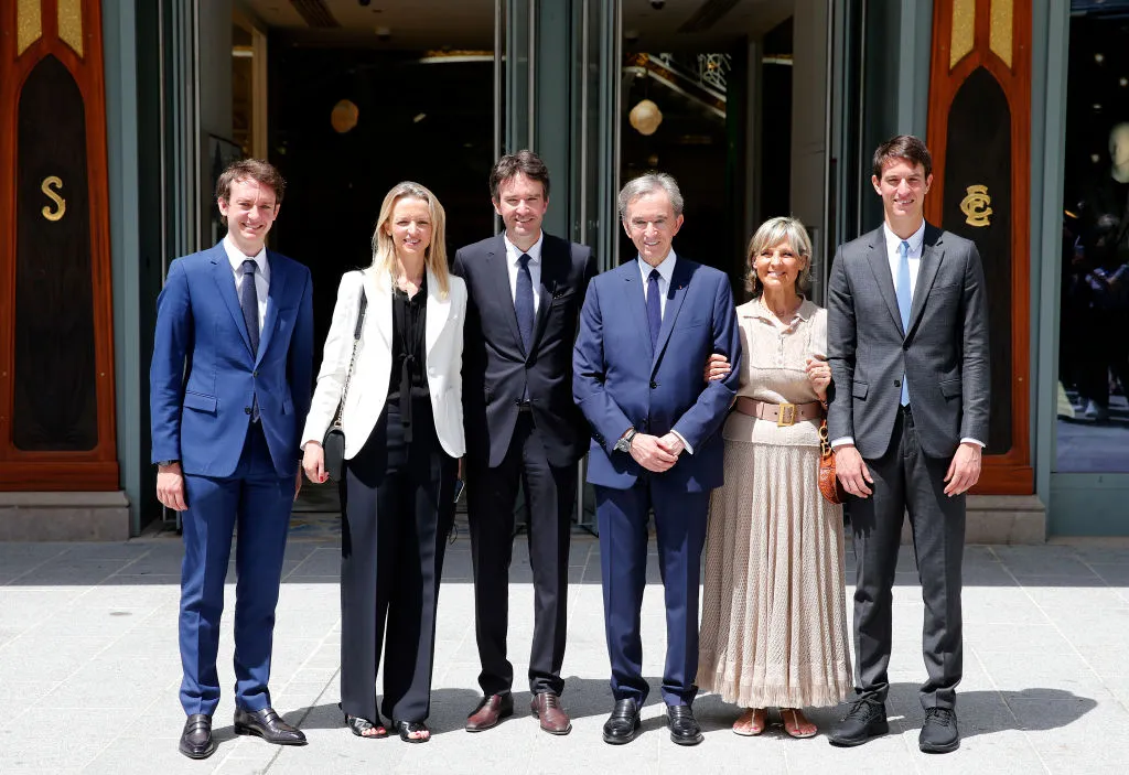 Bernard Arnault, LVMH Moët Hennessy Louis Vuitton CEO Holds A Press Conference For The Reopening Of Samaritaine Department Store