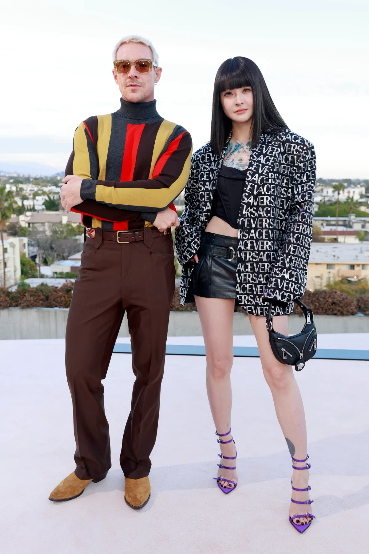 Diplo en el front row de Versace FW23.
