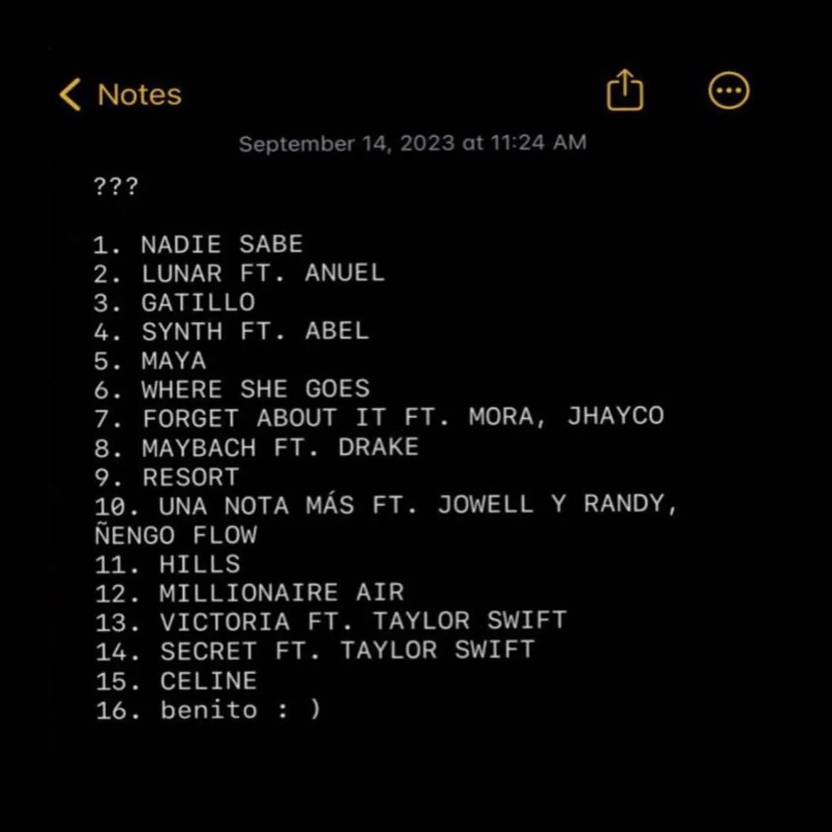 Se filtra el supuesto nuevo álbum de Taylor Swift.