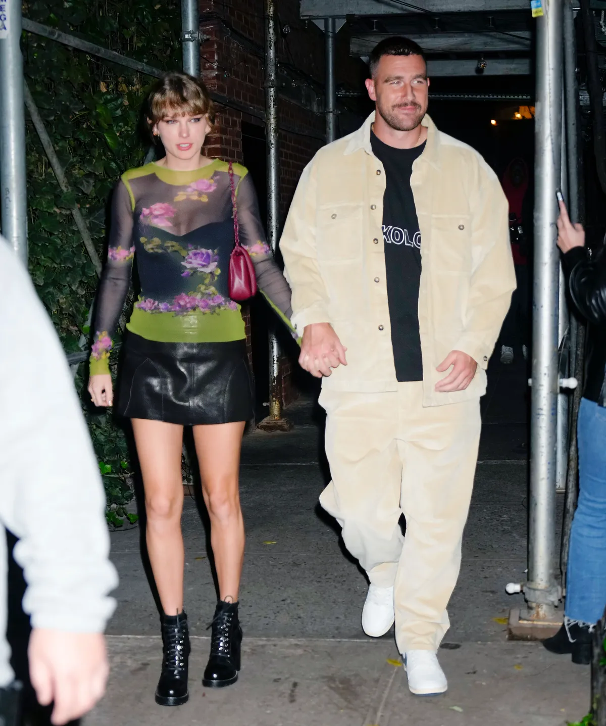 Taylor Swift y Travis Kelce en Nueva York. 