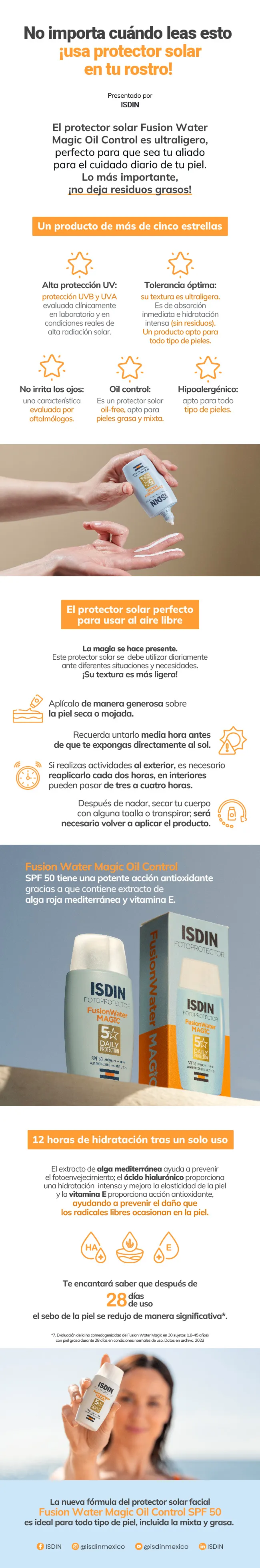 Usar protector solar 
