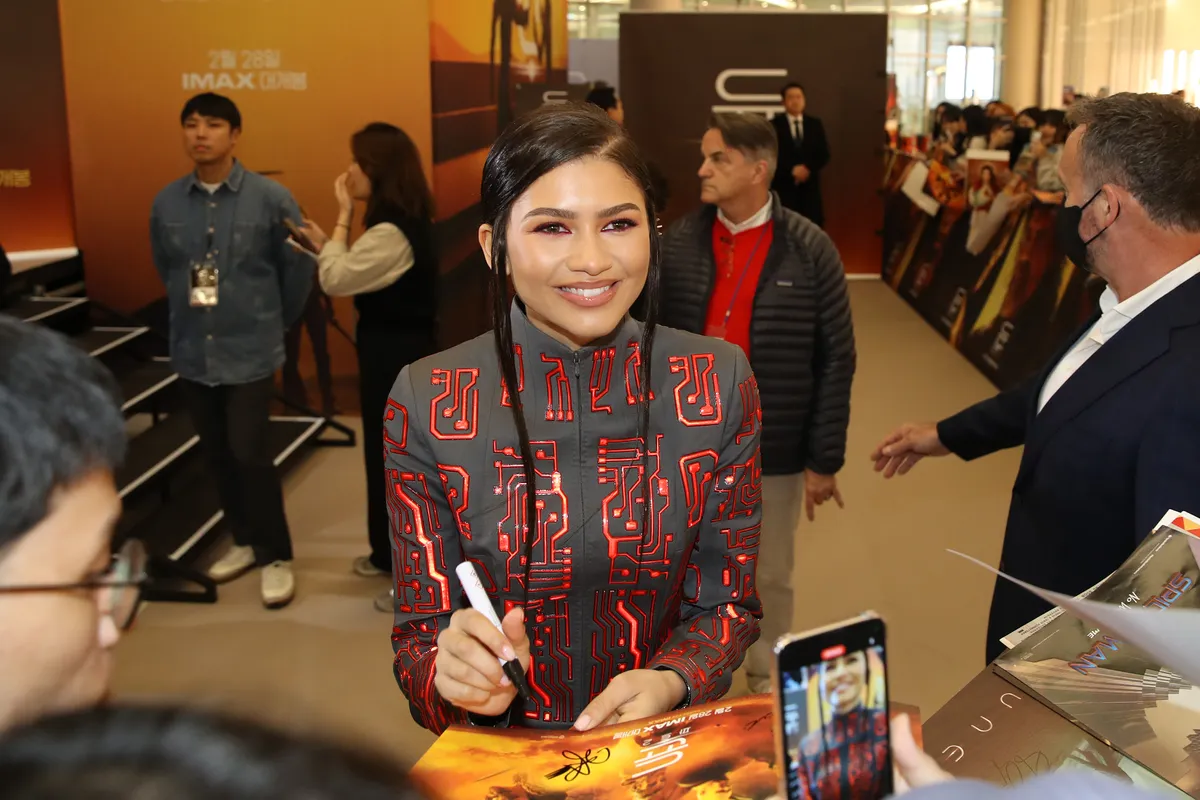 Zendaya en la gira de prensa de Dune 2 en Corea del Sur. 