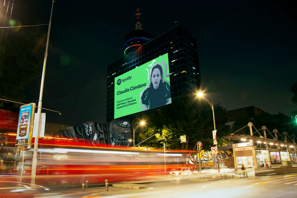 Spotify lleva a Claudia Cándano a la pantalla del WTC con ¡Hazte Escuchar!