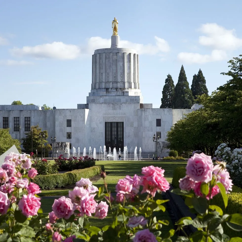 El edificio del Capitolio del estado de Oregon, en Salem