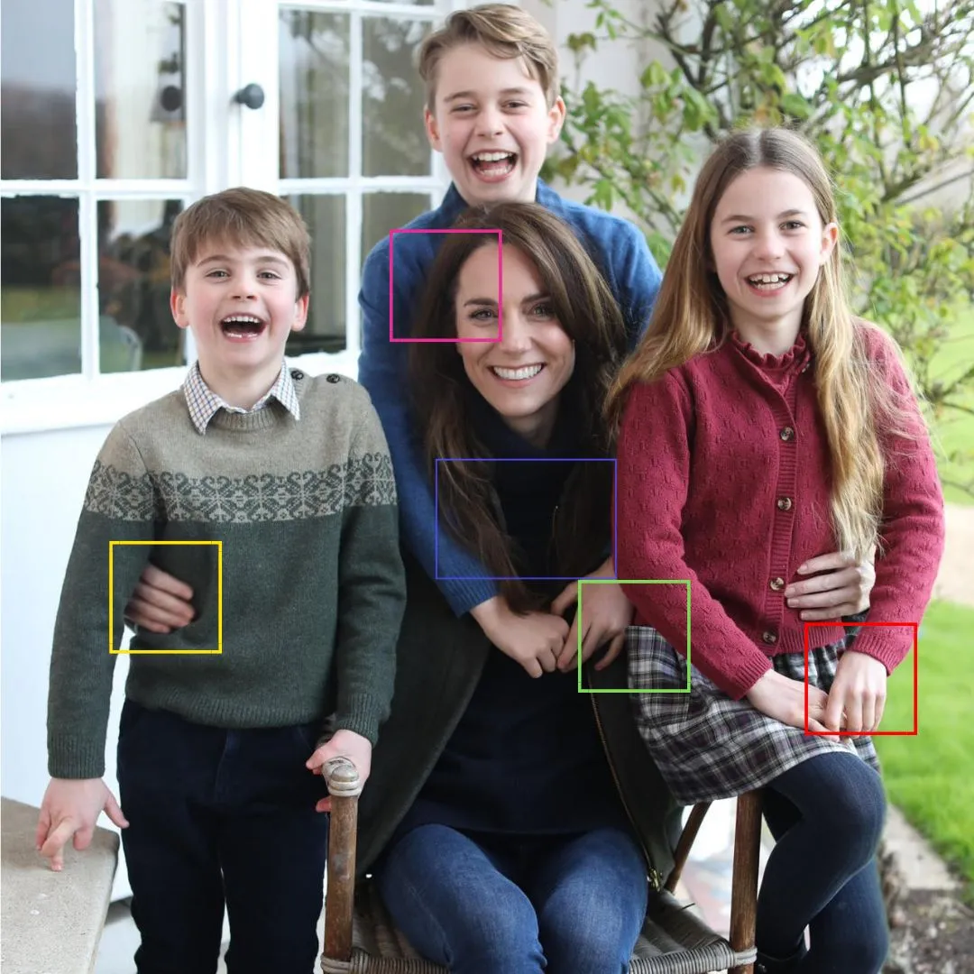 Instagram advierte que la foto de Kate Middleton con sus hijos fue alterada 