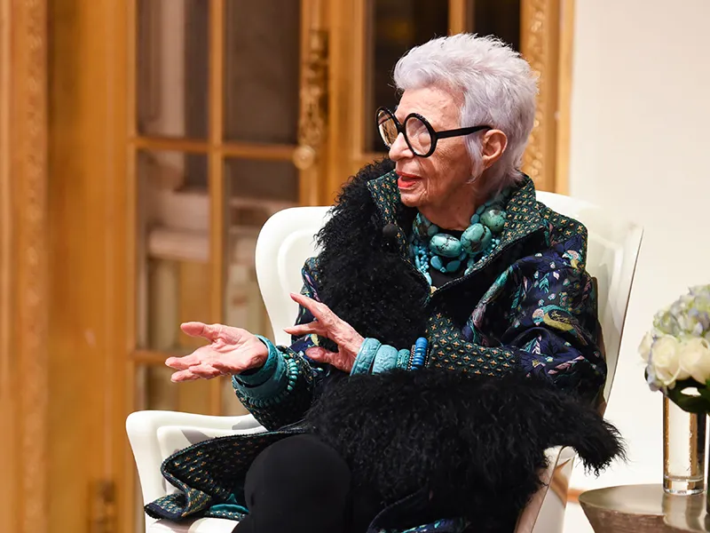 100 Years of Iconic Design with Iris Apfel, Payne Whitney House, New York, USA - 13 Oct 2016