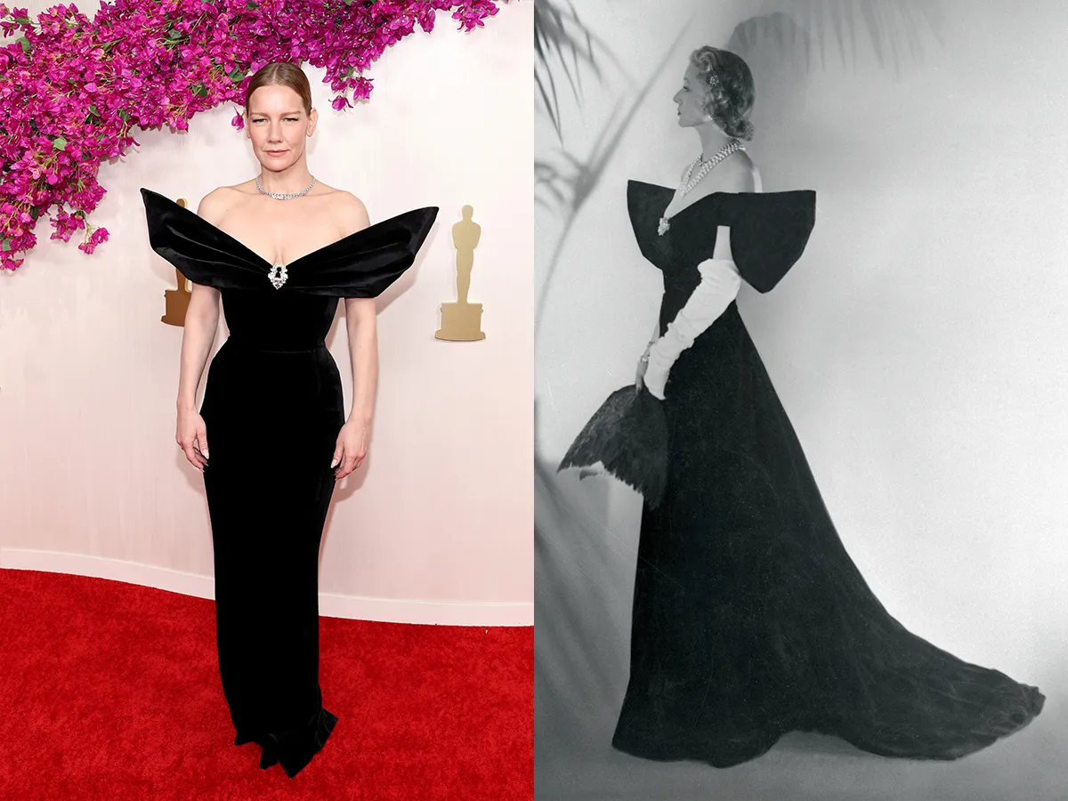 Sandra Hüller en una recreación de Schiaparelli
