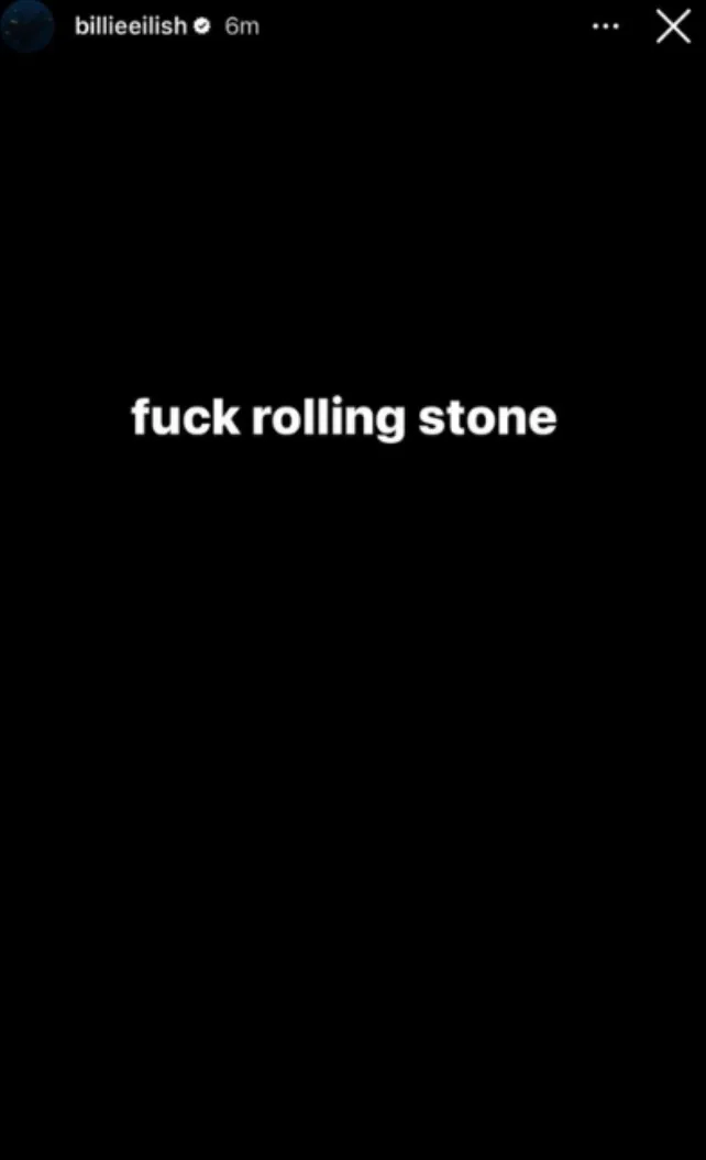 Billie Eilish estalla contra Rolling Stone por filtrar las canciones de su álbum