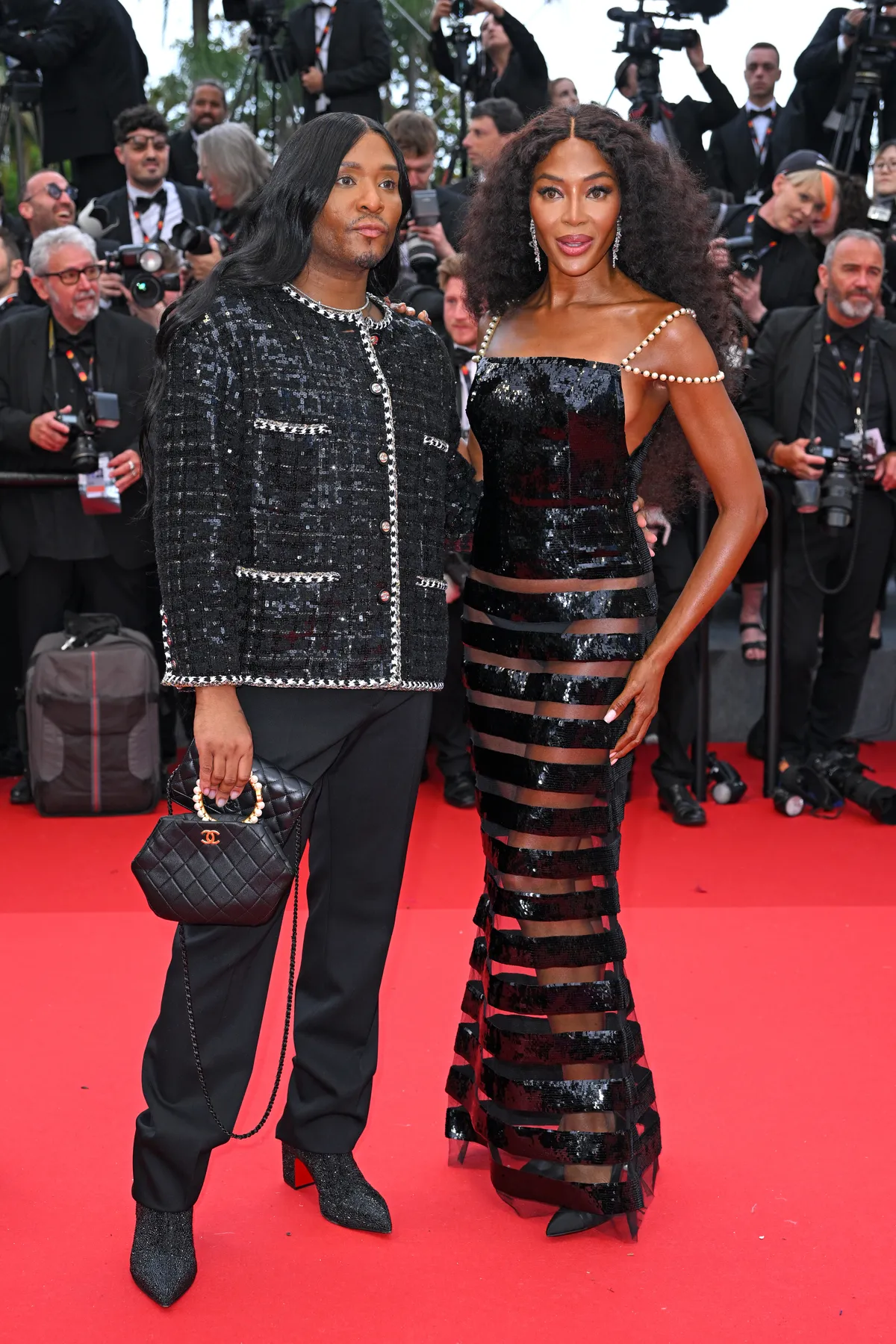 Naomi Campbell usa en Cannes el vestido de Chanel que lució hace 28 años