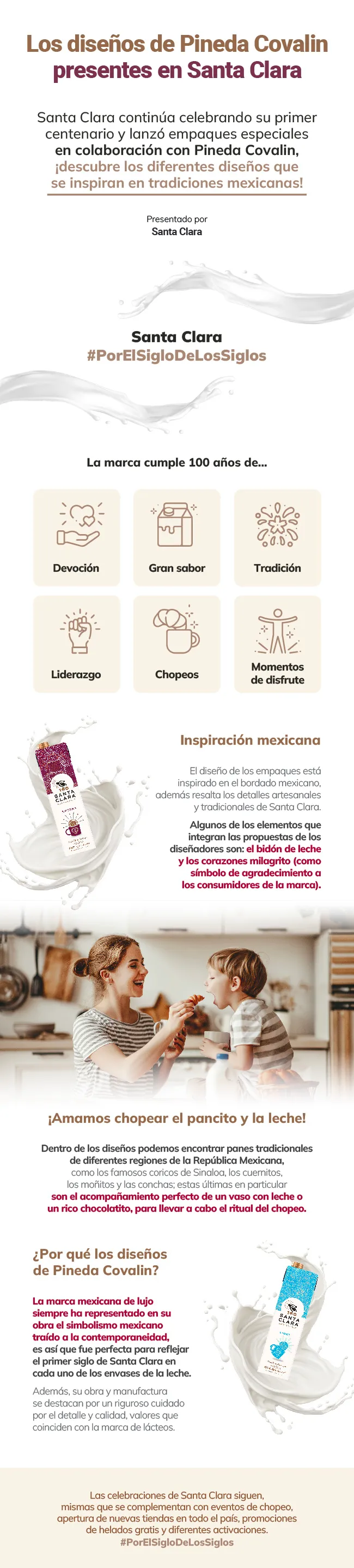 Pineda Covalin celebra con icónicos diseños los 100 años de Santa Clara