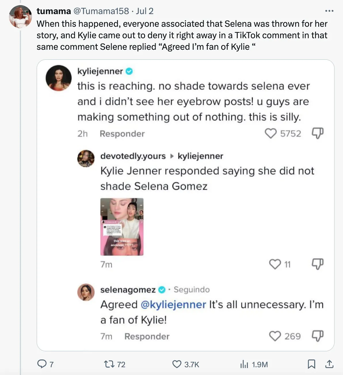 X asegura que Selena Gomez es la verdadera villana de las redes sociales