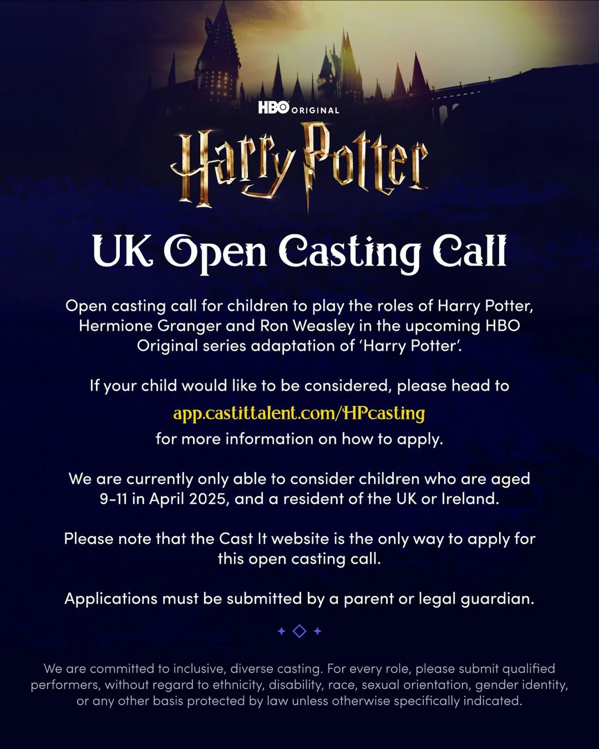 serie harry potter casting