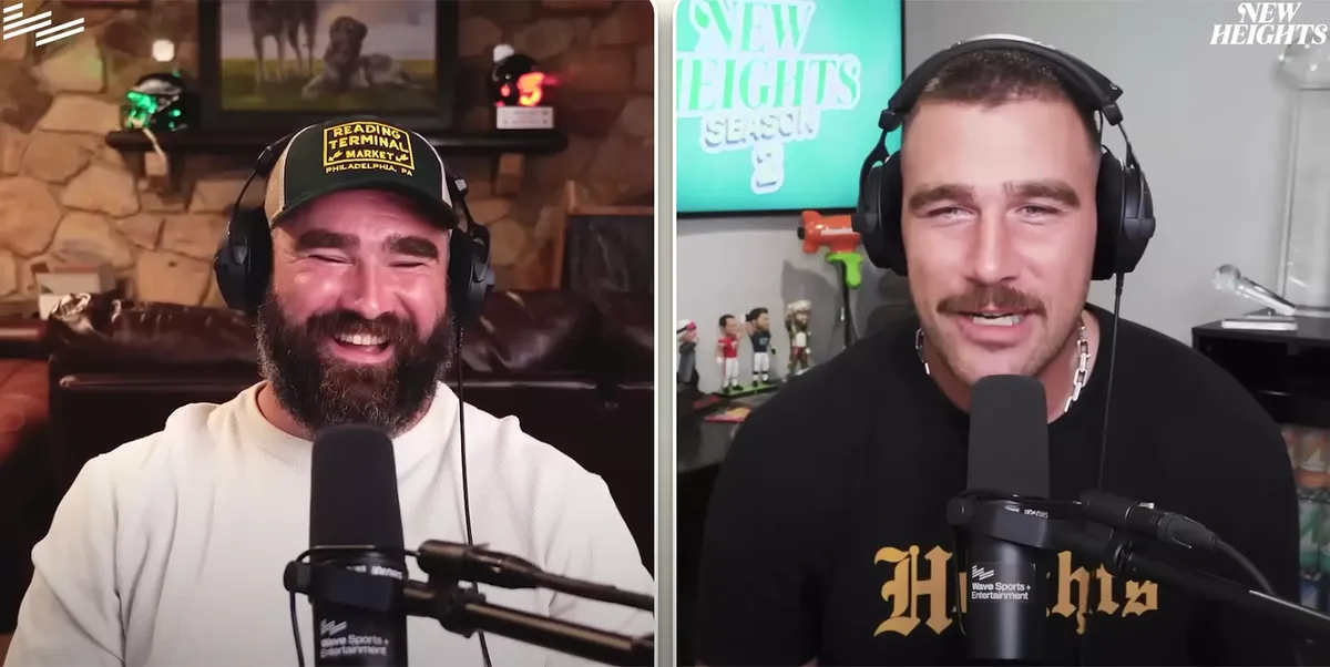 Travis y Jason Kelce reaccionan a ser nombrados los podcasters más sexys del año