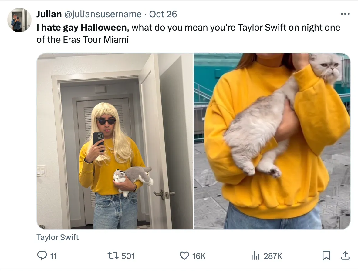  "I hate gay Halloween"