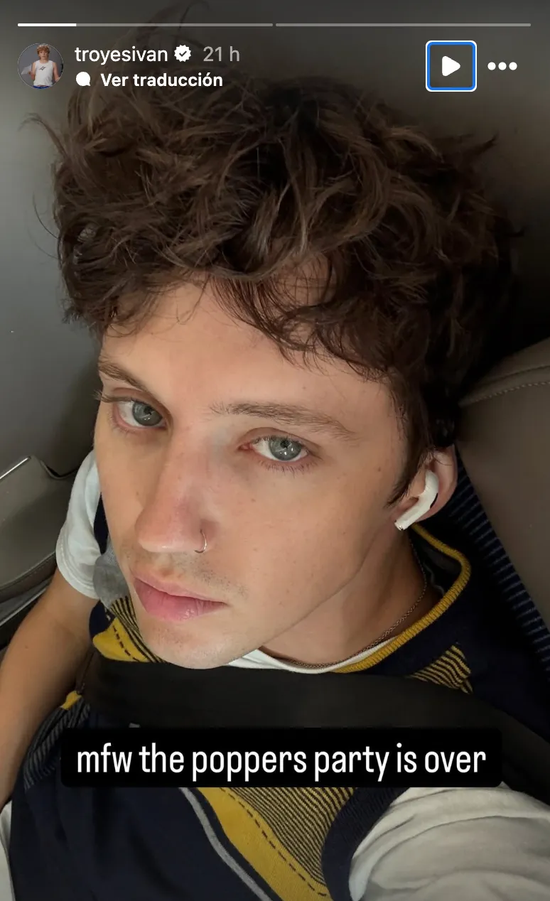 Troye Sivan reacciona a la supuesta supensión de los poppers