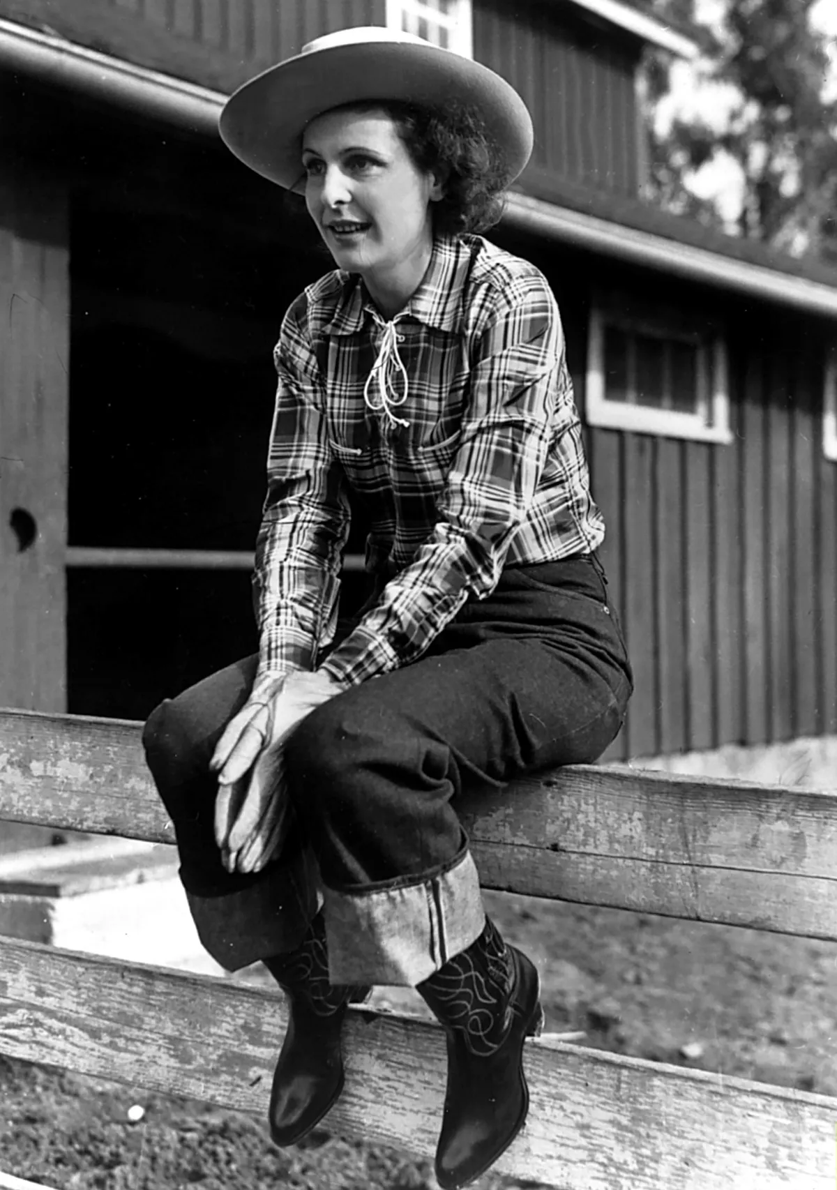 LENI RIEFENSTAHL (1902-2003). German photographer, director and actress. Photographed in a cowboy outfit in California, 1939.