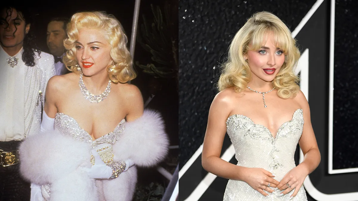 Vestido vintage de Bob Mackie usado por Madonna y Sabrina Carpenter.