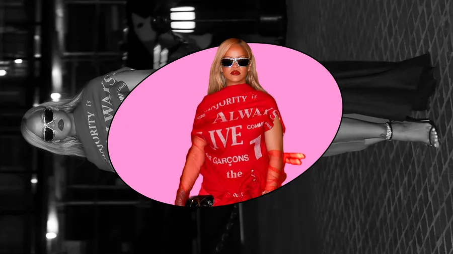 RiRi apuesta por un look gráfico de Comme des Garçons para el Día de las Madres