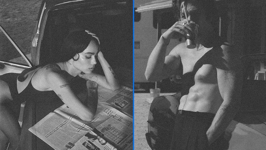 Zoë Kravitz y Jeremy Allen White lucen poca ropa en la campaña de Saint Laurent