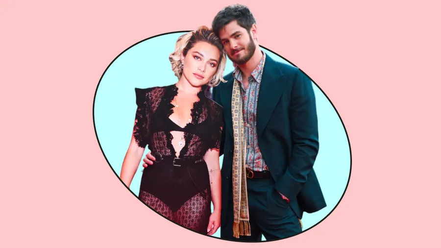 Andrew Garfield Florence Pugh cartón