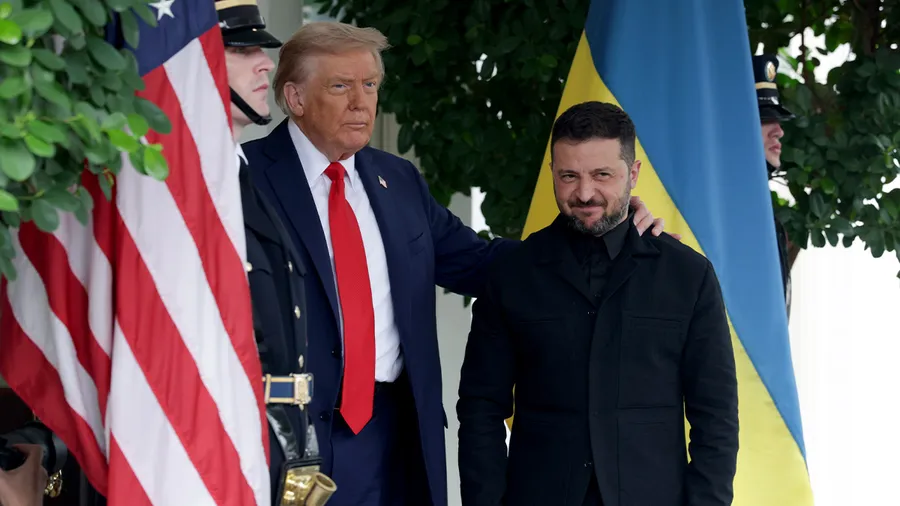 look de Zelenski con Trump