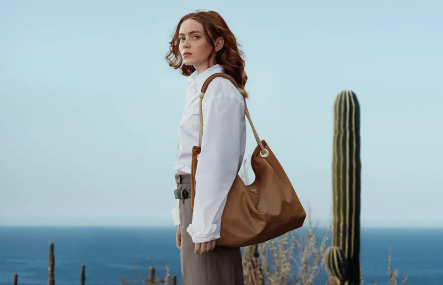 sadie sink prada re-nylon