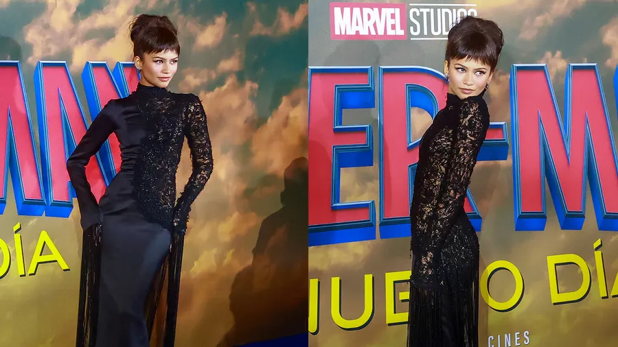 Zendaya llegó a México para presentar Spider-Man: Brand New Day con un vestido de Ashi Studio.