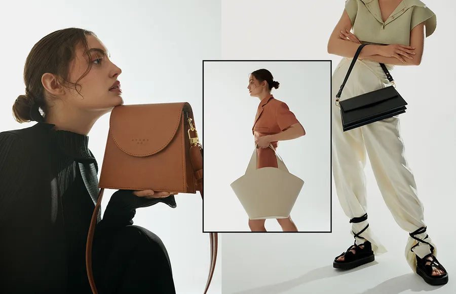 Atomy bolsas cuero manzana