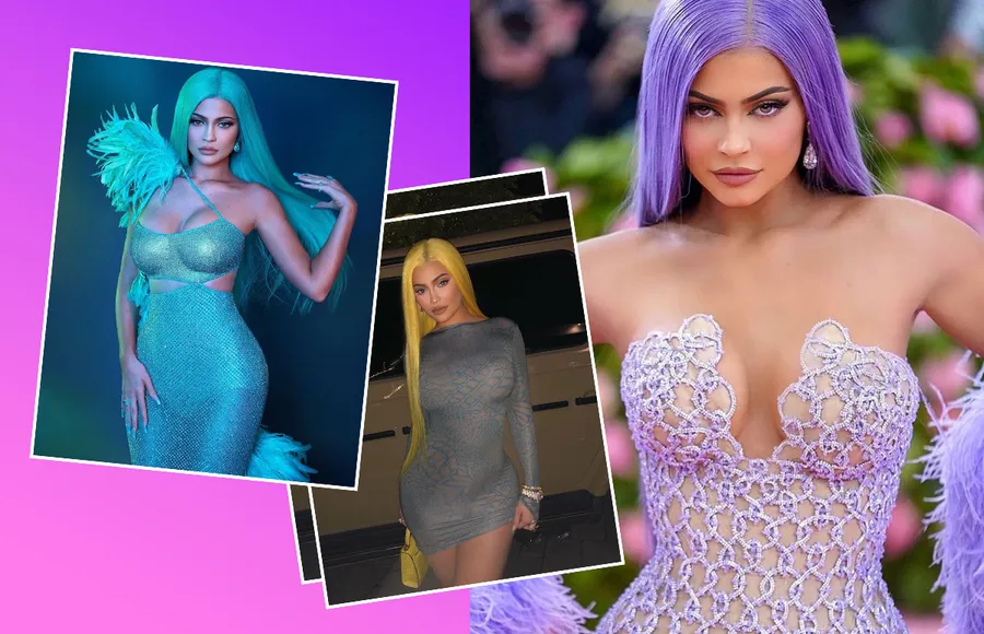 Las 16 pelucas más coloridas de Kylie Jenner en los últimos años