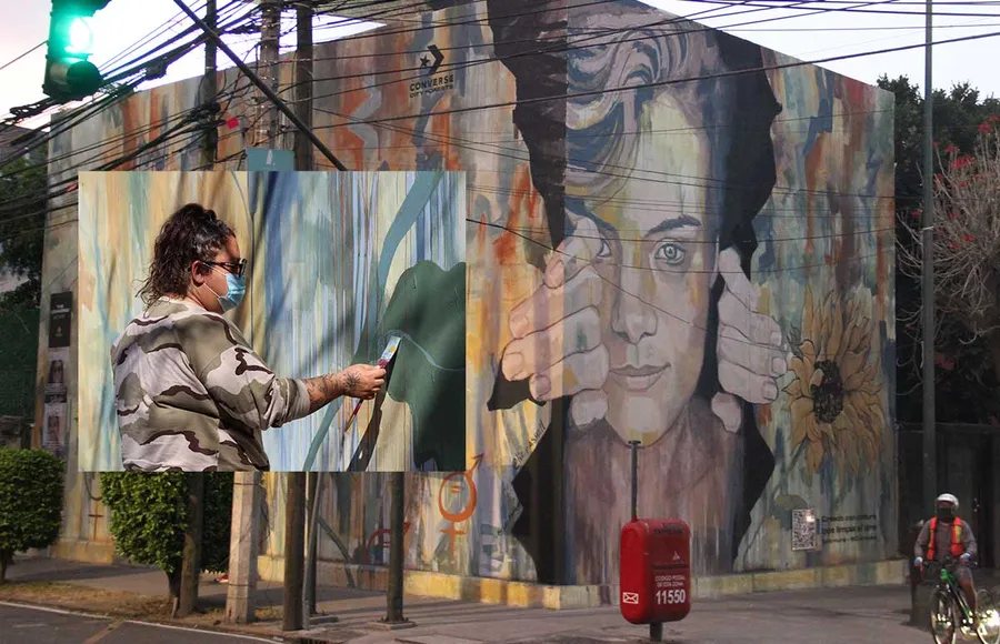 Mural de Converse en Polanco