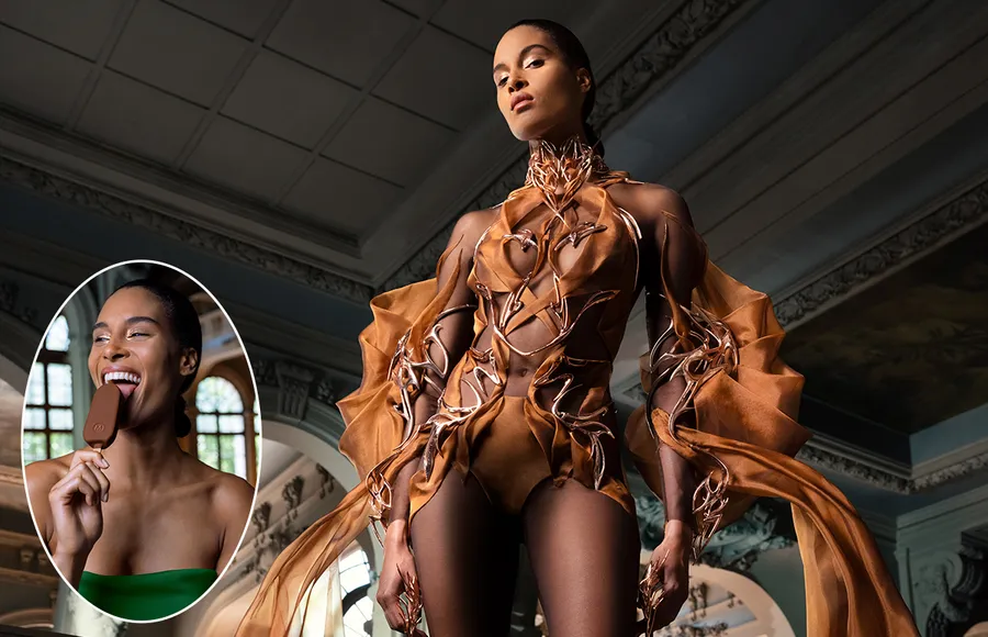 magnum iris van herpen vestido vegano cacao