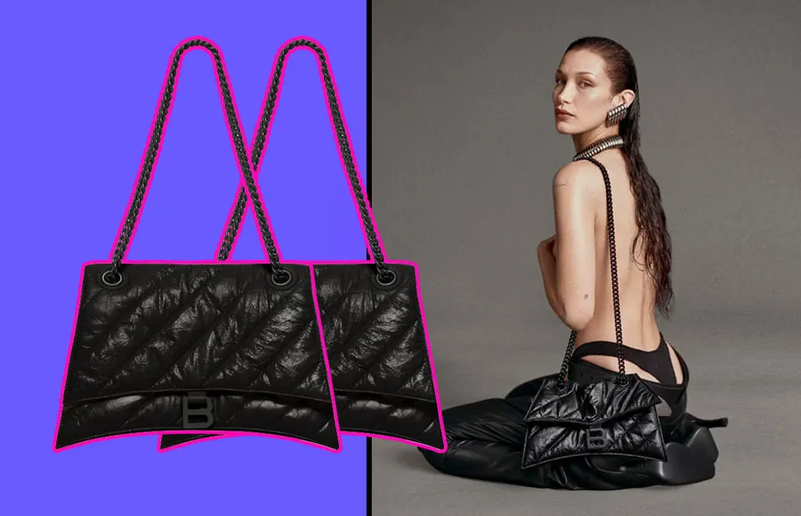 nueva bolsa crush bag balenciaga bella hadid
