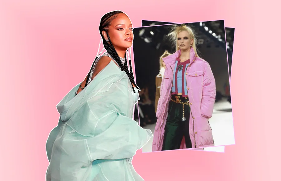 rihanna abrigo rosa chanel