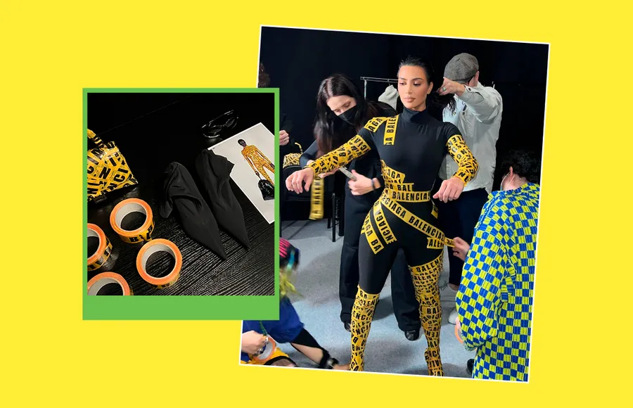 Así se escucha el look de “caution” de Kim Kardashian en Balenciaga
