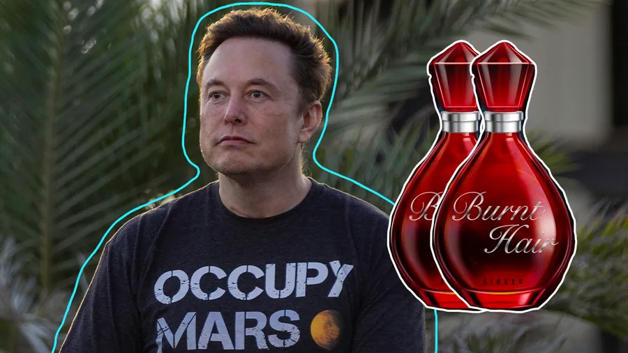 elon musk perfume pelo quemado burn hair comprar twitter