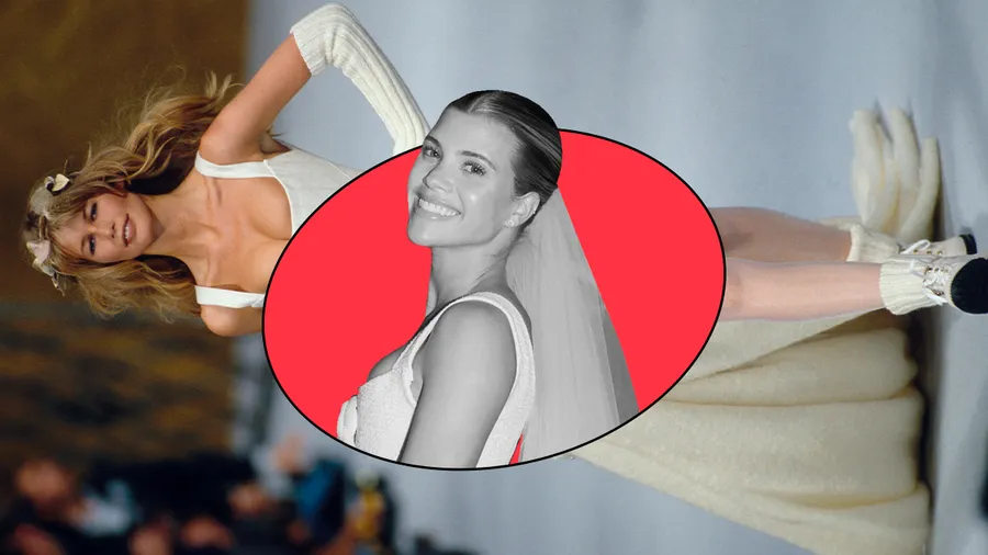 Sofia Richie usó un vestido de novia inspirado en Claudia Schiffer.