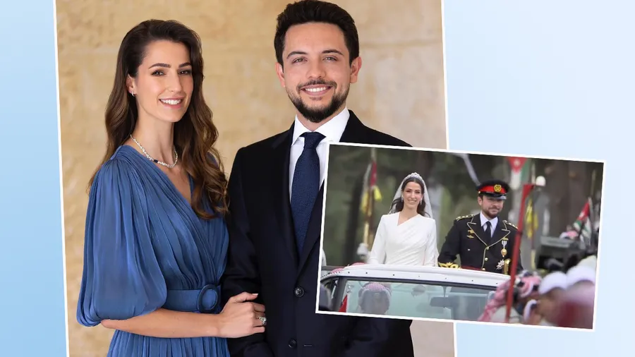 El príncipe de Jordania, Hussein se casa con Rajwa Al Saif.