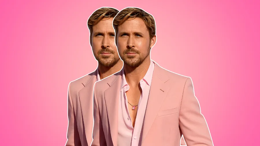 Ryan Gosling le rinde tributo a Eva Mendes con un collar en la premiere de Barbie.