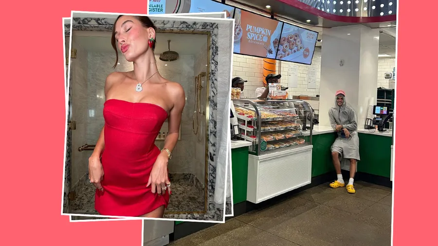 Los contrastantes looks de Justin y Hailey Bieber.
